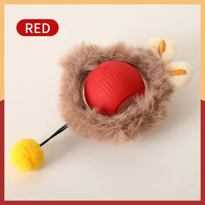 Brinquedo Interativo para Gato - Bola Automática com Cauda Falsa, Recarregável, Inteligente e Elétrica