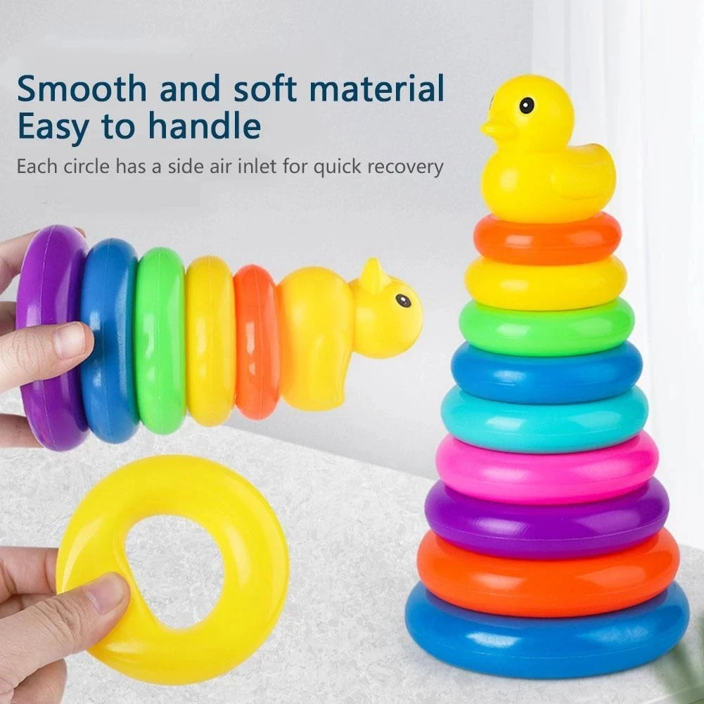 Brinquedo Montessori para Bebê - Torre de Bola Rolante, Jogo Educacional Montessori, Brinquedo de Empilhamento para Desenvolvimento do Bebê (1-3 anos)
