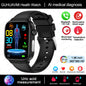 Novo Smartwatch para Homens com Diagnóstico Médico AI - Monitoramento de Lipídios no Sangue, Ácido Úrico, Glicose no Sangue, ECG+PPG, Chamadas Bluetooth, e Funções de Saúde