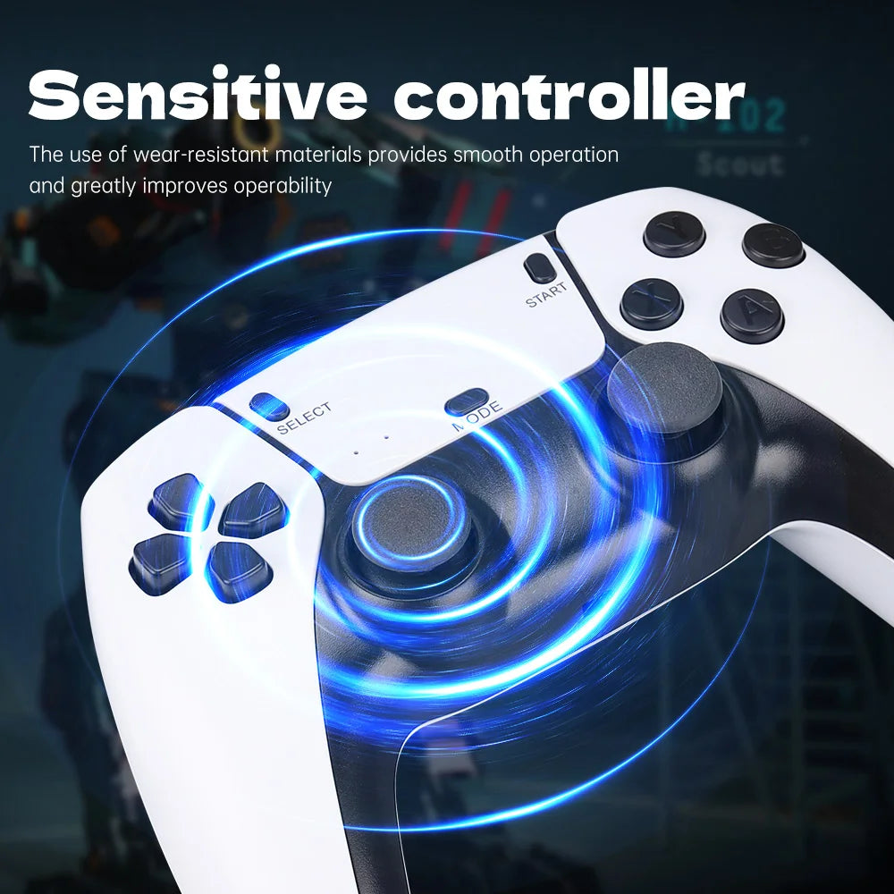 M15 Game Stick 4K Mini Retro Video Game Console com 20.000 Jogos Integrados e Controle Sem Fio para 2 Jogadores