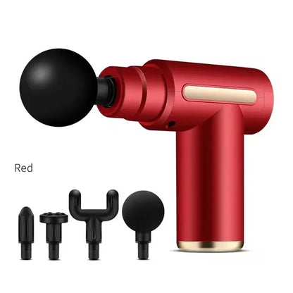 Massageador Elétrico de Vibração Fascia Gun - Relaxamento Muscular Profissional para Pescoço e Corpo
