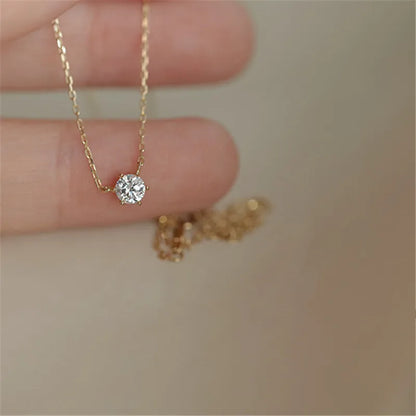 Colar de Prata 925 com Banho de Ouro 14k e Zircônia Brilhante - Joia Versátil para Mulheres