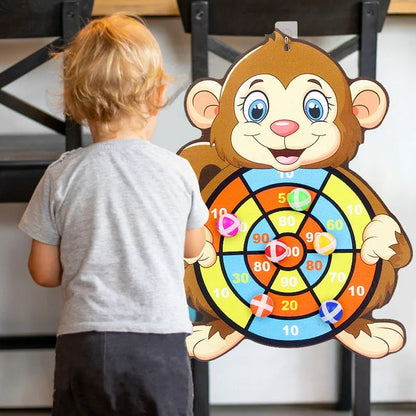 Jogo Educativo de Dardo para Bebês, Brinquedo de Bola Adesiva, Dardo Indoor, Jogos Montessori para Crianças de 3 a 7 Anos**