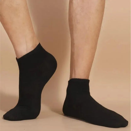Pares de Meias Casuais Unissex, Cor Lisa, Meias Curtas Respirável, Confortáveis, Antiodor e Absorventes de Suor para Homens e Mulheres