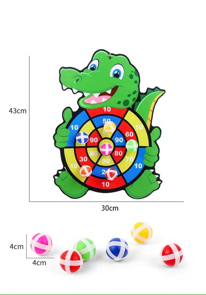 Jogo Educativo de Dardo para Bebês, Brinquedo de Bola Adesiva, Dardo Indoor, Jogos Montessori para Crianças de 3 a 7 Anos**