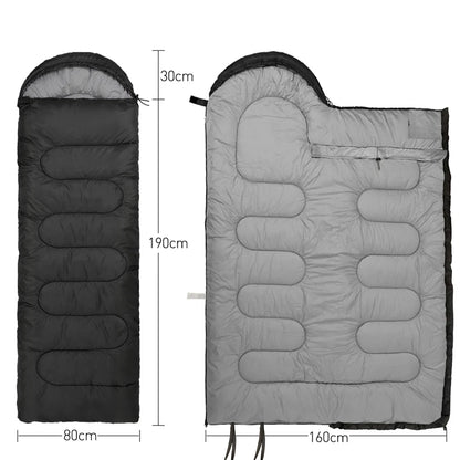 Saco de Dormir para Acampamento Leve 4 Estações - Saco de Dormir Envelope para Caminhadas ao Ar Livre, Múmia, Algodão, Inverno